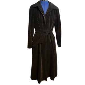 Vintage Count‎ Romi Velvet Striped Traveler Coat Duster Size 8 Goth Victorian